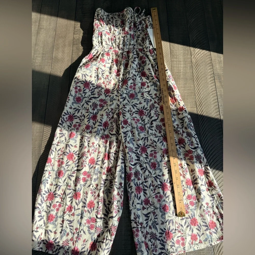 Treasure & Bond Youth Floral Wide Leg Romper Girls 10/12 NWT Cotton Blend - Picture 7 of 9